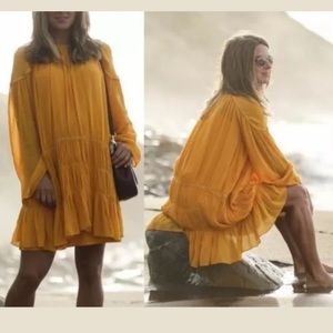 LAST CALL • NEW • ZARA Mustard Yellow Beaded Dress
